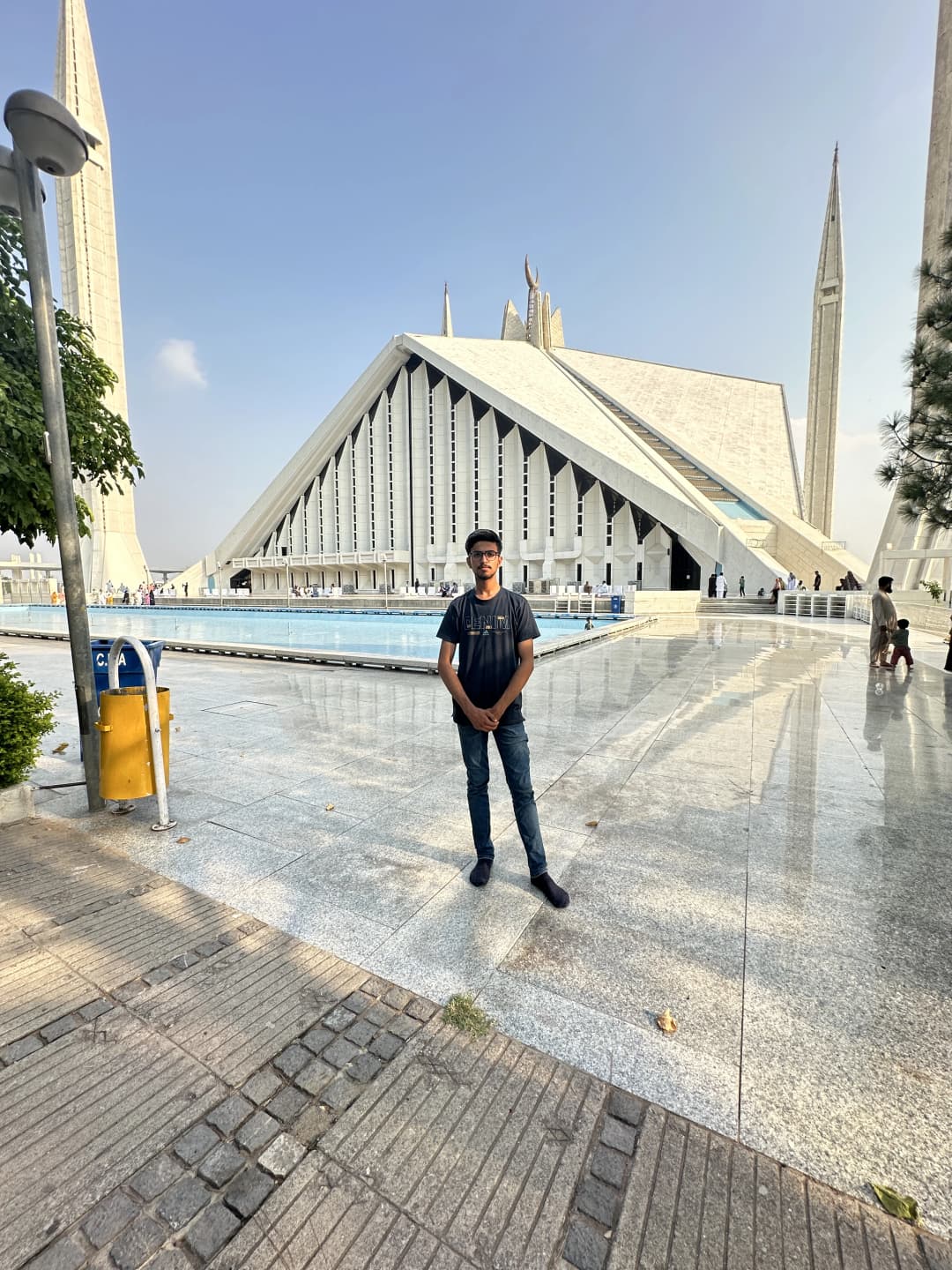 At Faisal Mosque, Islamabad, Pakistan